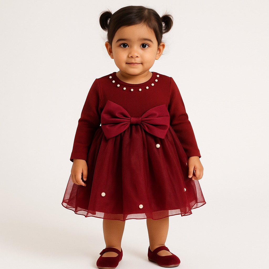 Mehroon Party Dress- not available